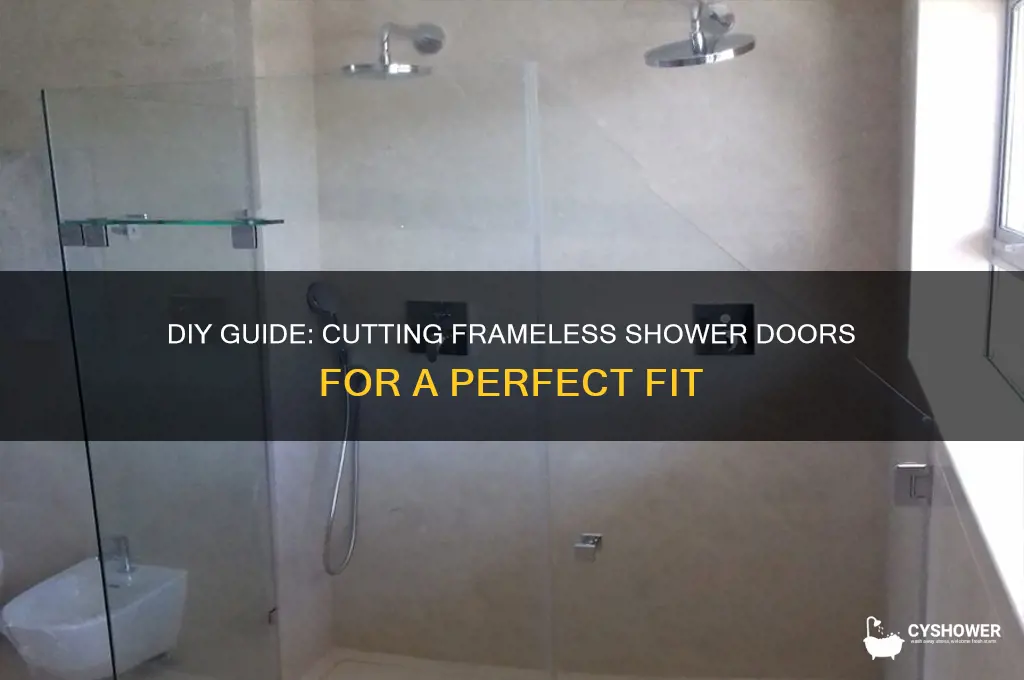 how to cut frameless shower door