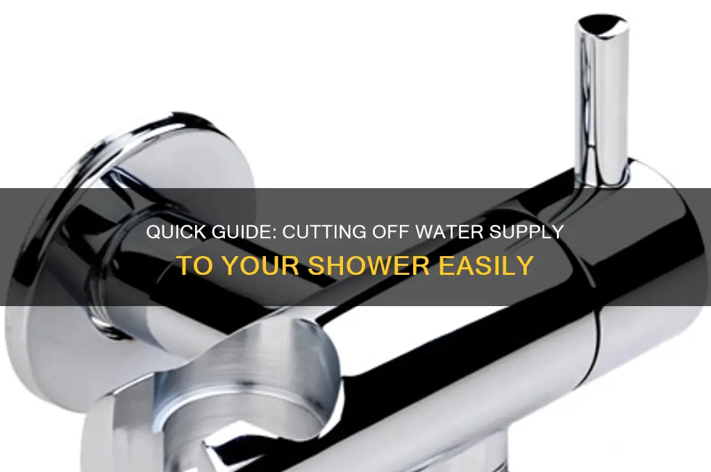 how to cut off water supply to shower