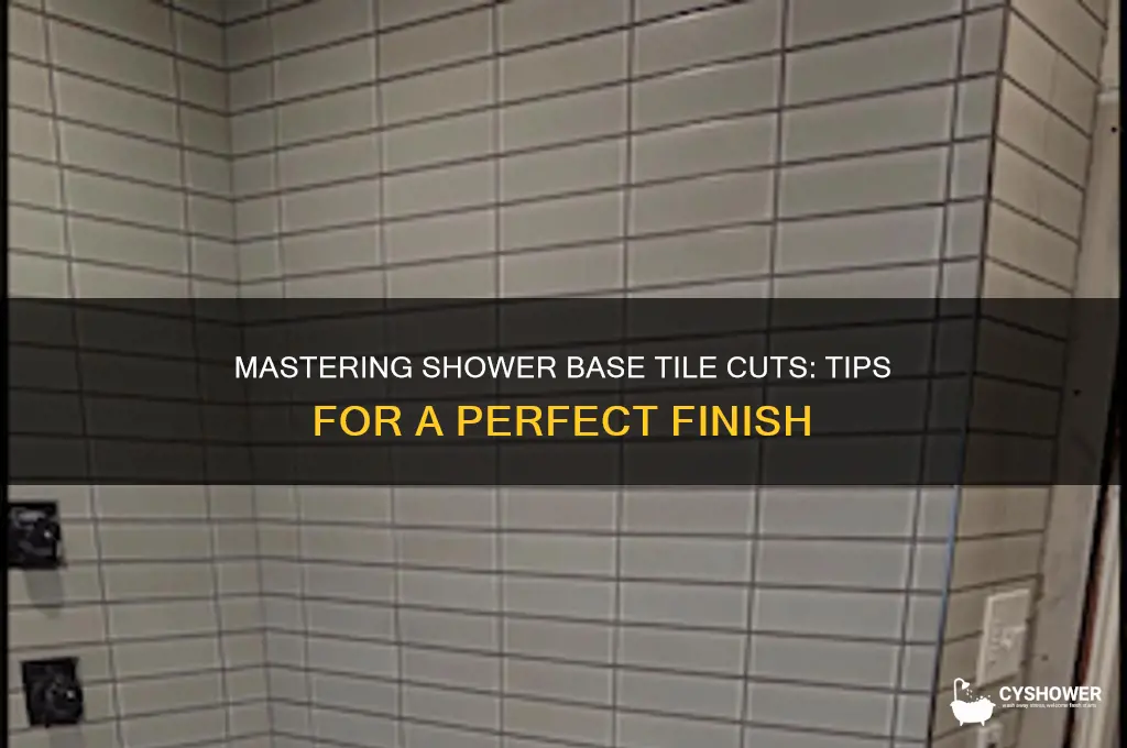 how to cut shower base tiles