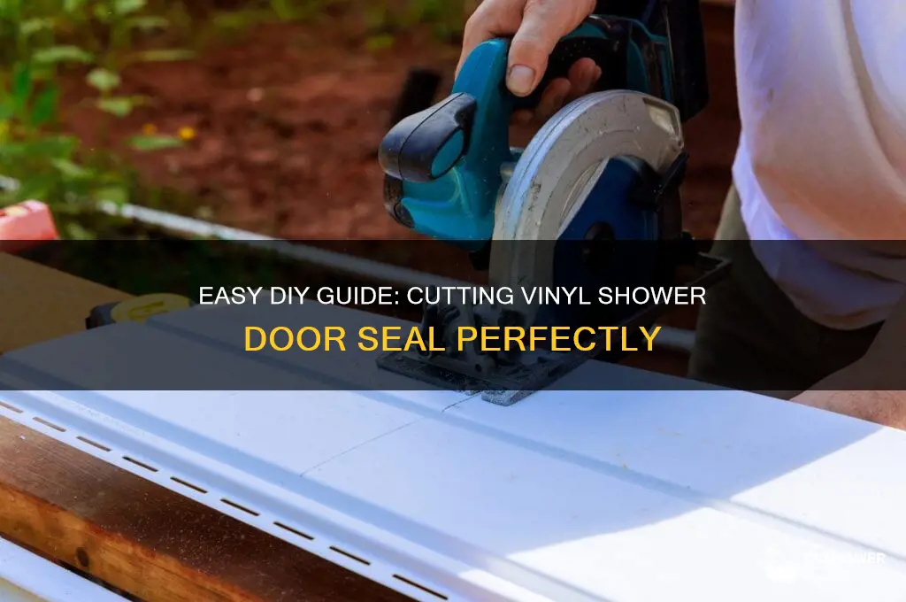how to cut vinyl shower door seal