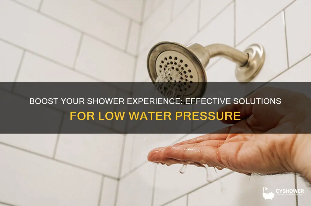 how to deal with a low water pressure shower