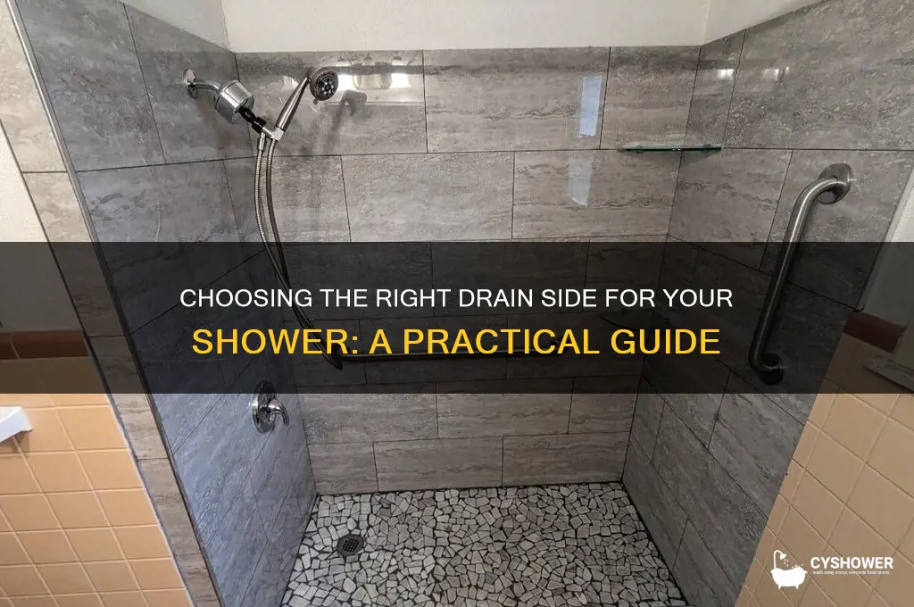 how to decide which side to have drain on shower