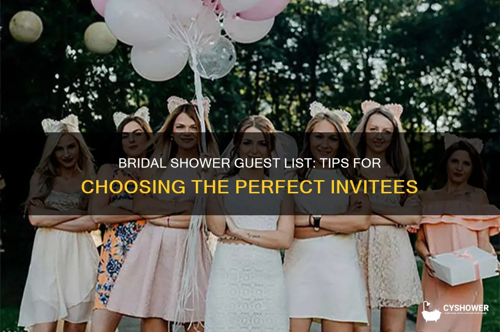 how to decide who to invite to a bridal shower