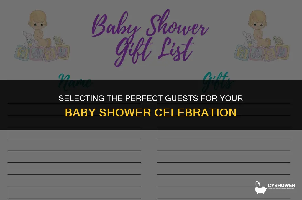 how to decide who to invite to baby shower
