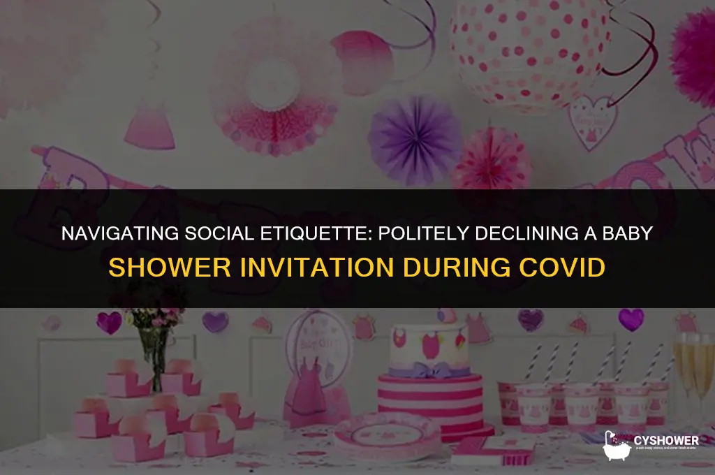 how to decline a baby shower during covid