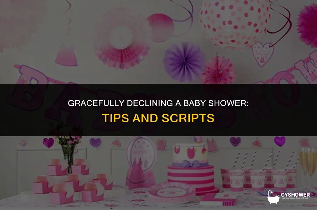 how to decline a baby shower