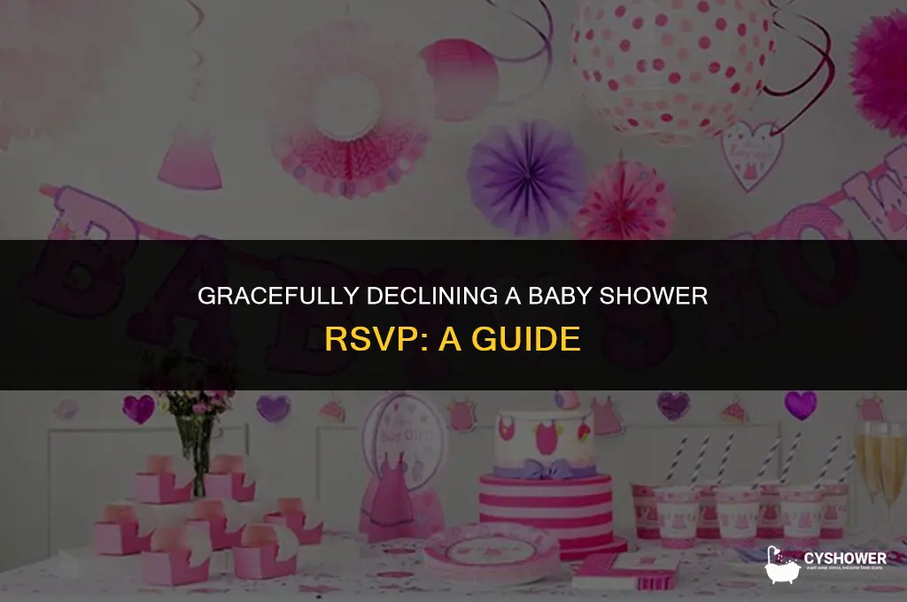 how to decline an rsvp baby shower