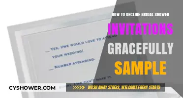 Gracefully Declining Bridal Shower Invites: Polite Responses and Sample Wording