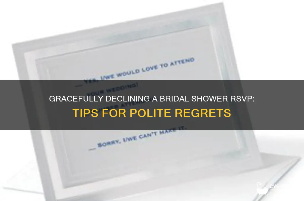 how to decline rsvp bridal shower