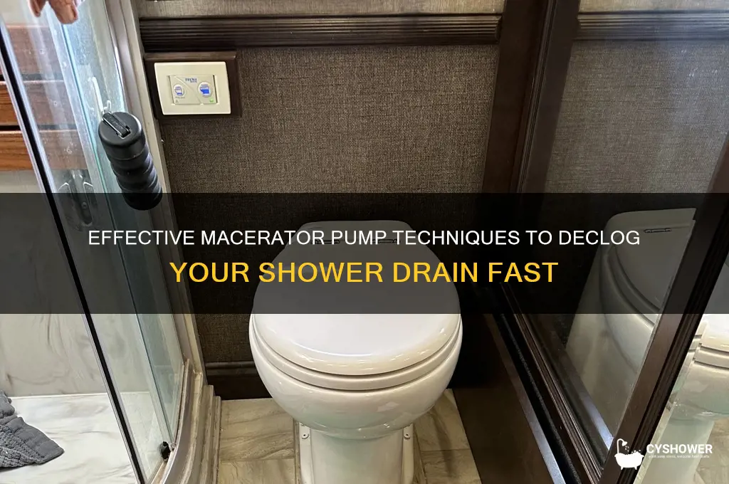 how to declog a shower drain with a macerator pump