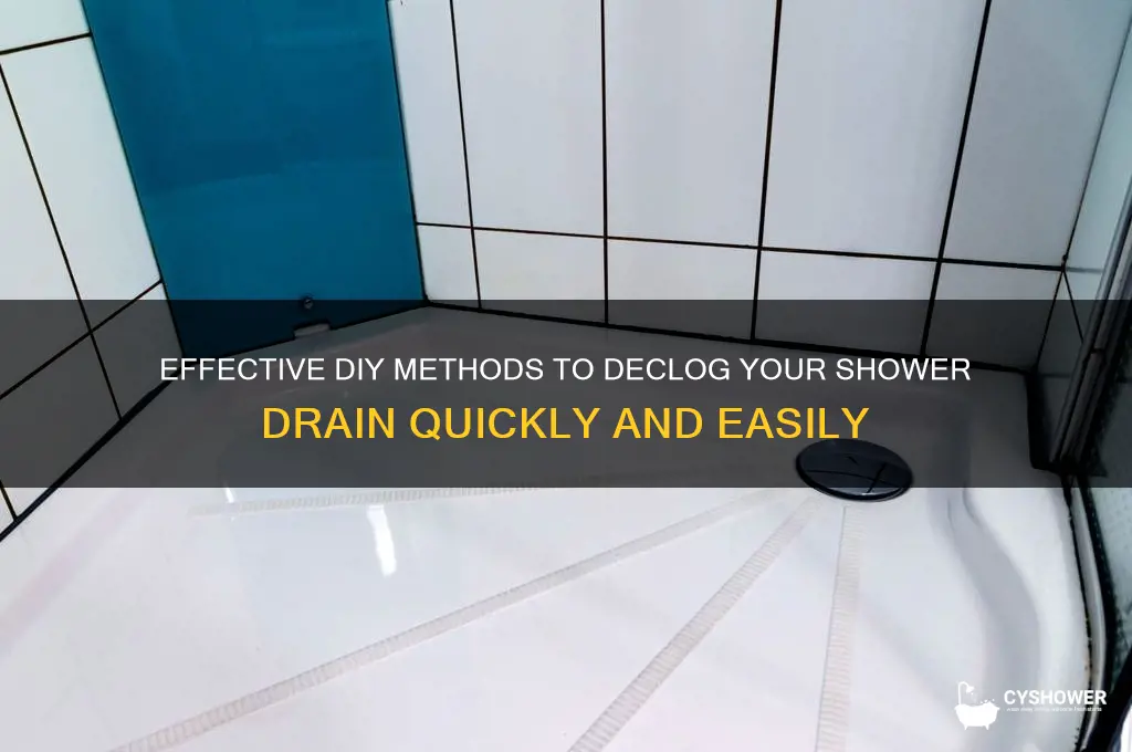 how to declog shower drain