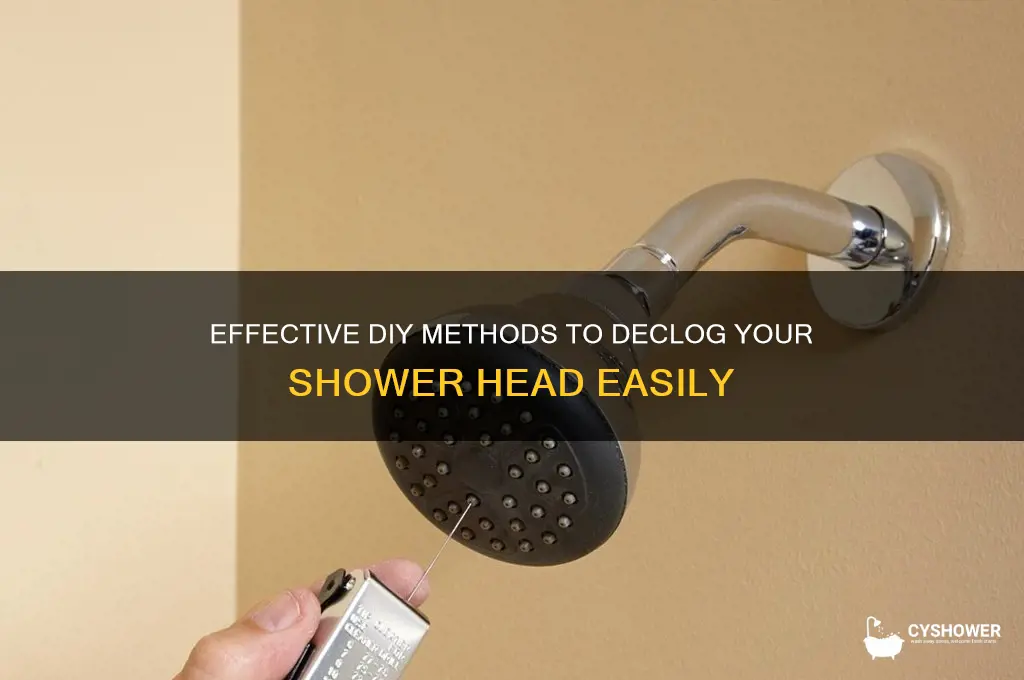 how to declog shower head