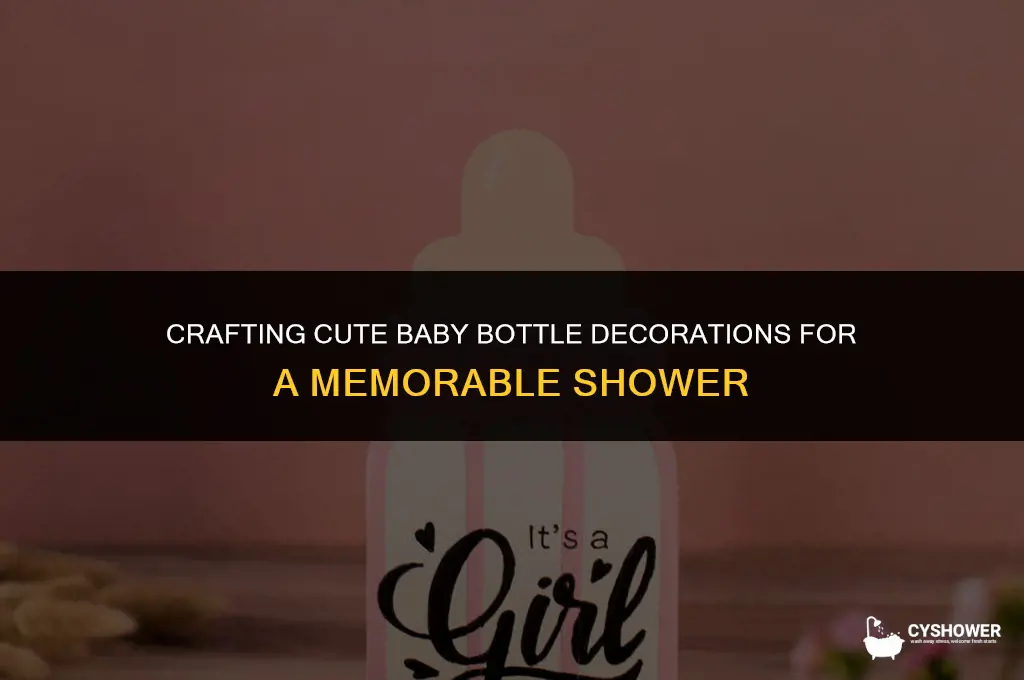 how to decorate a baby bottle for a baby shower