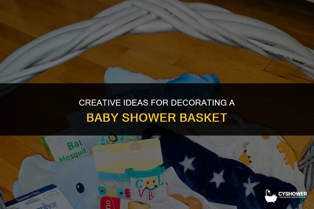 how to decorate a baby shower basket