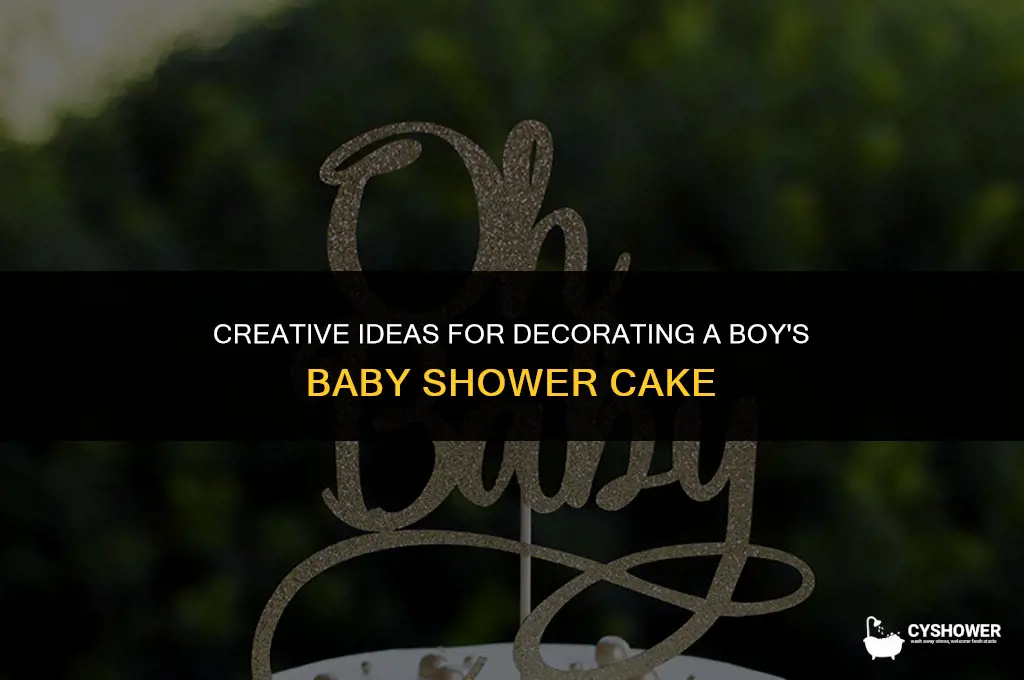 how to decorate a baby shower cake for a boy
