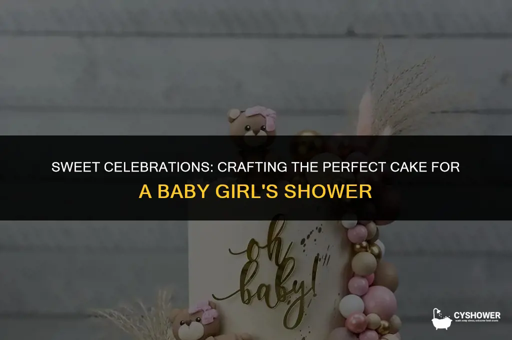 how to decorate a baby shower cake for a girl