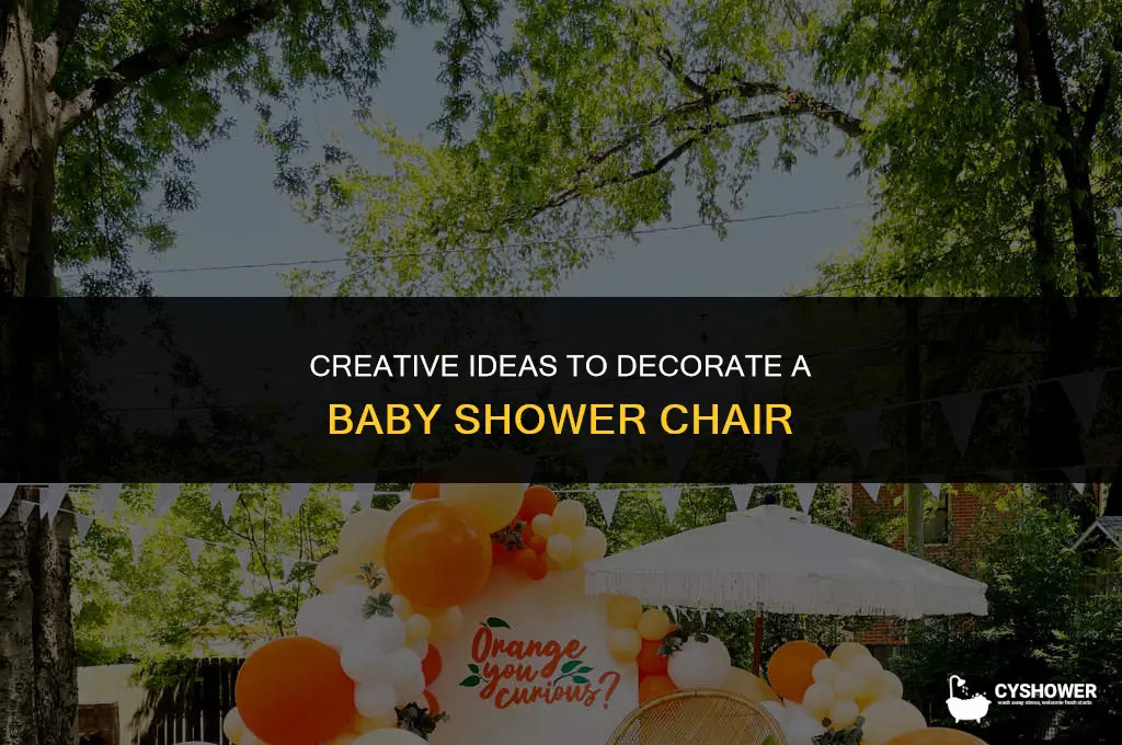 how to decorate a baby shower chair