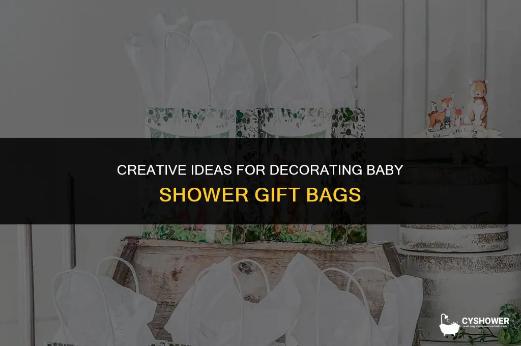 how to decorate a baby shower gift bag