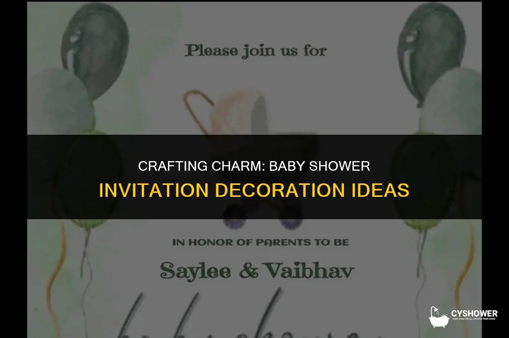 how to decorate a baby shower invitation