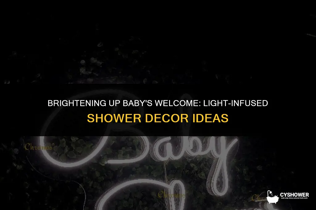 how to decorate a baby shower with light