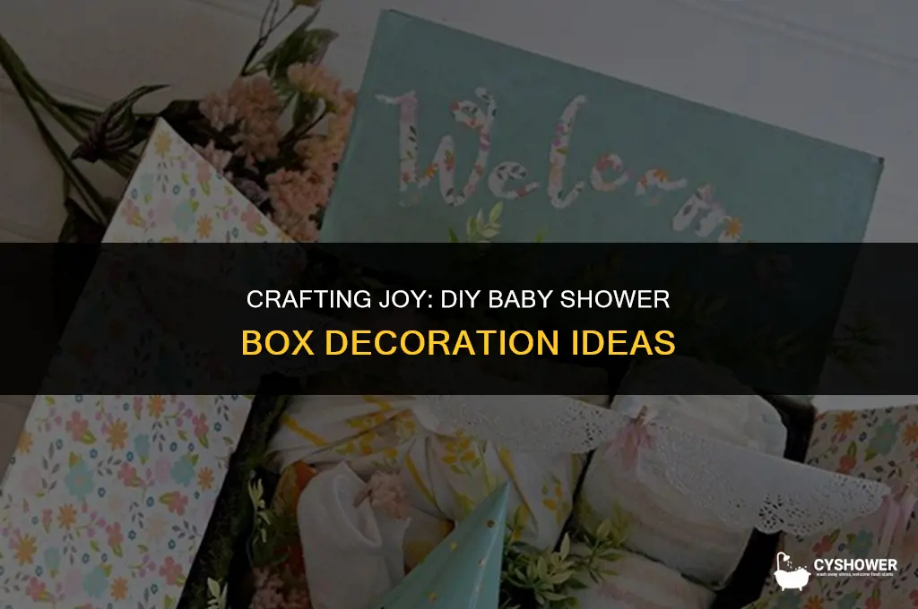 how to decorate a box for a baby shower