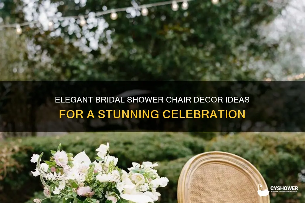 how to decorate a bridal shower chair