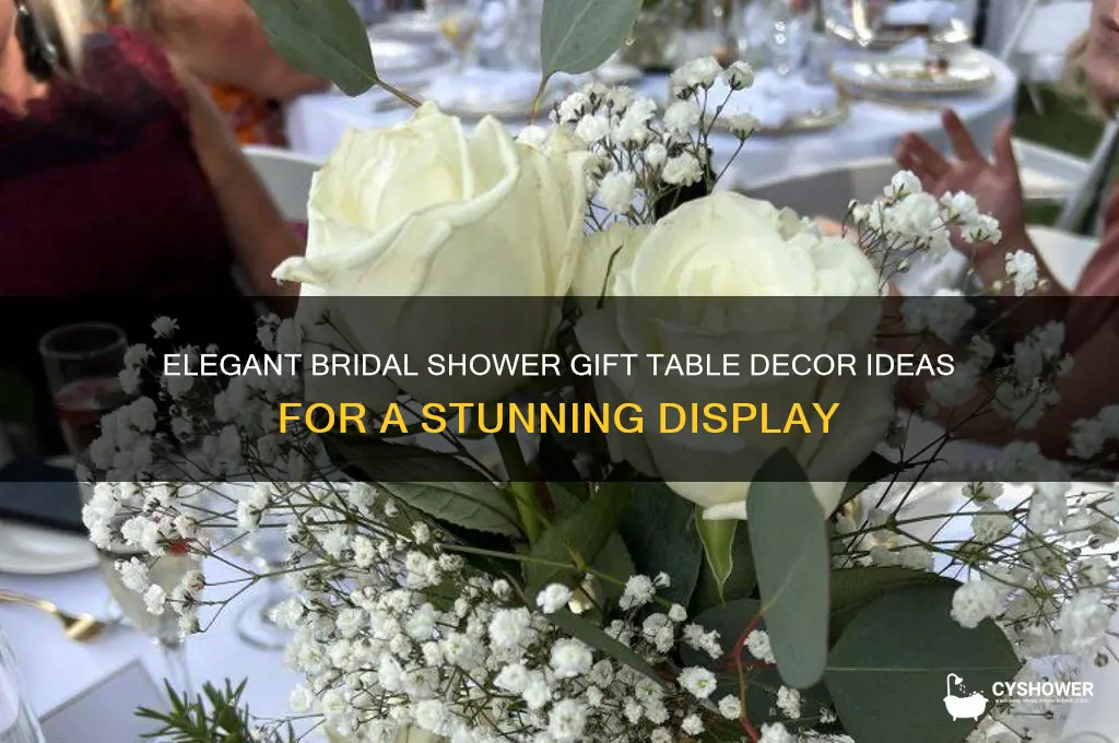 how to decorate a bridal shower gift table