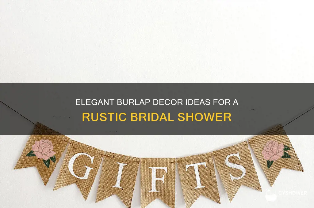 how to decorate a bridal shower in burlap