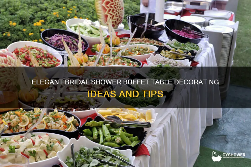 how to decorate a buffet table for a bridal shower