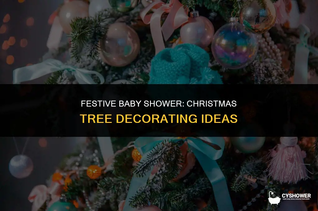 how to decorate a christmas tree for a baby shower