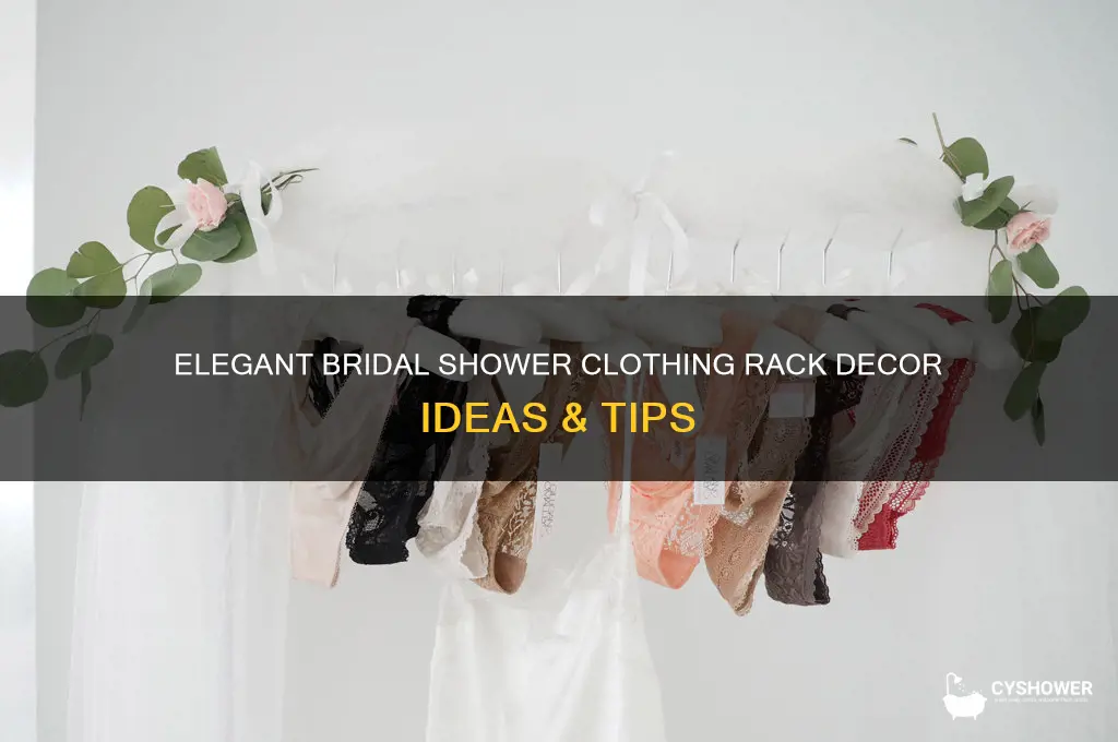 how to decorate a clothing rack for a bridal shower