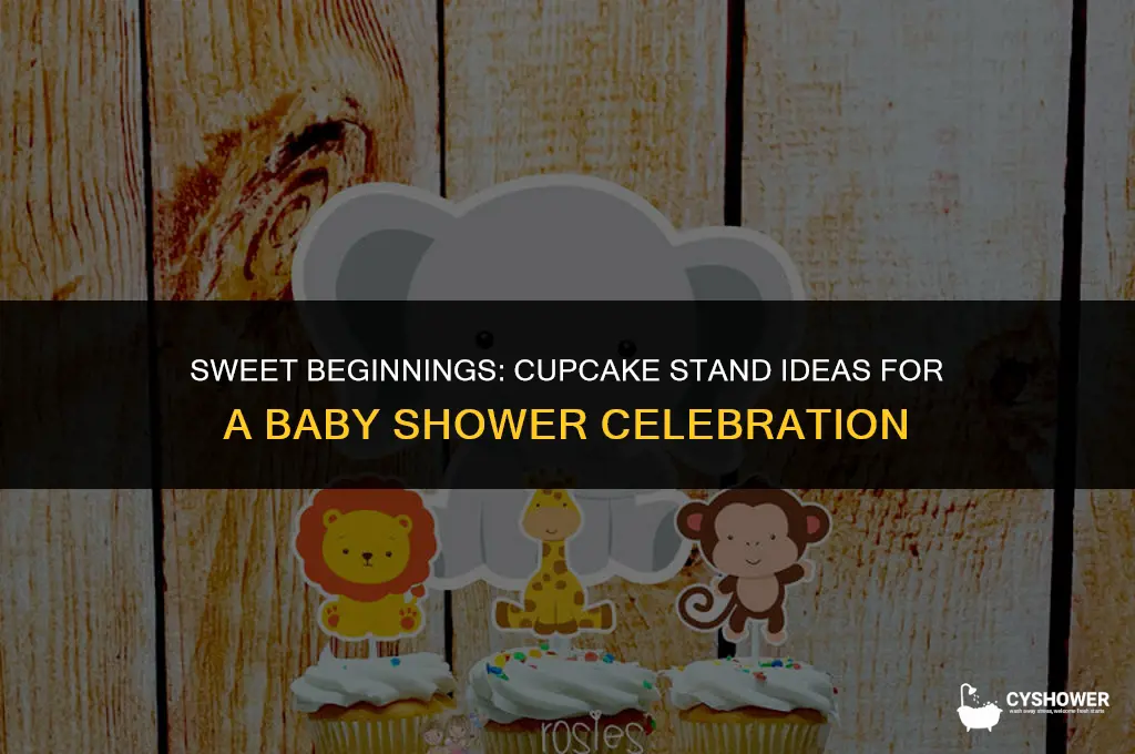 how to decorate a cupcake stand for a baby shower