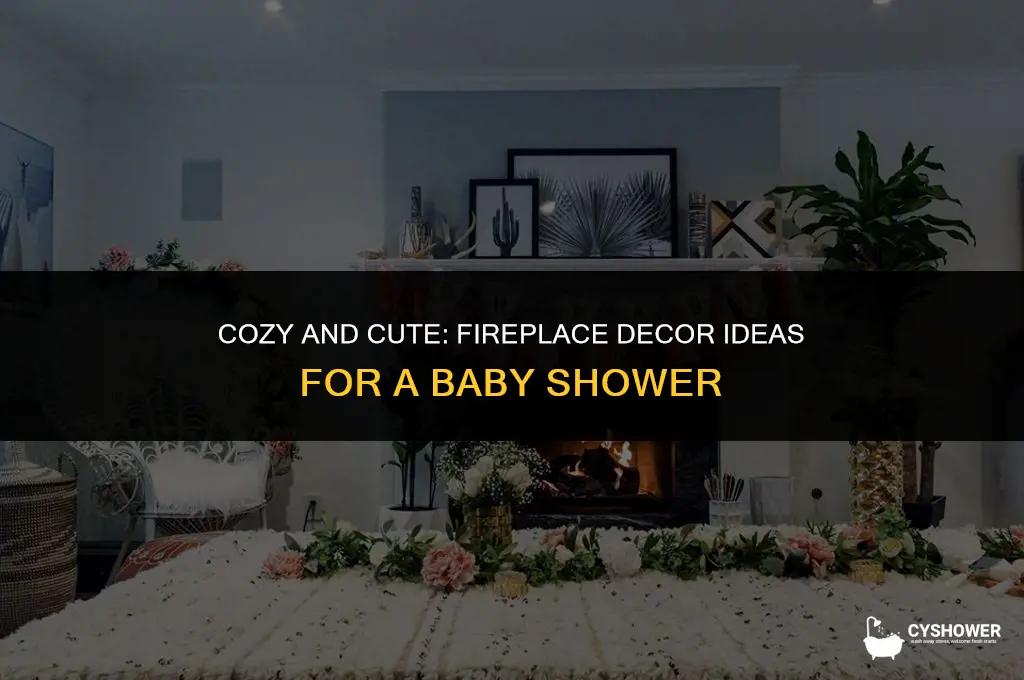 how to decorate a fireplace for a baby shower