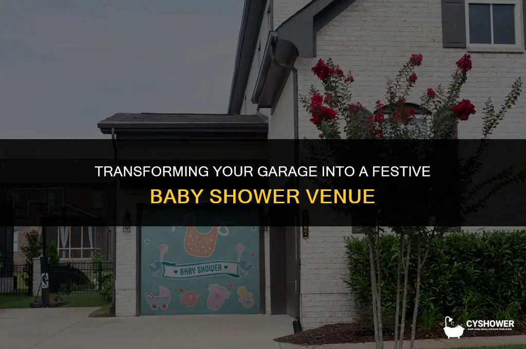 how to decorate a garage for a baby shower