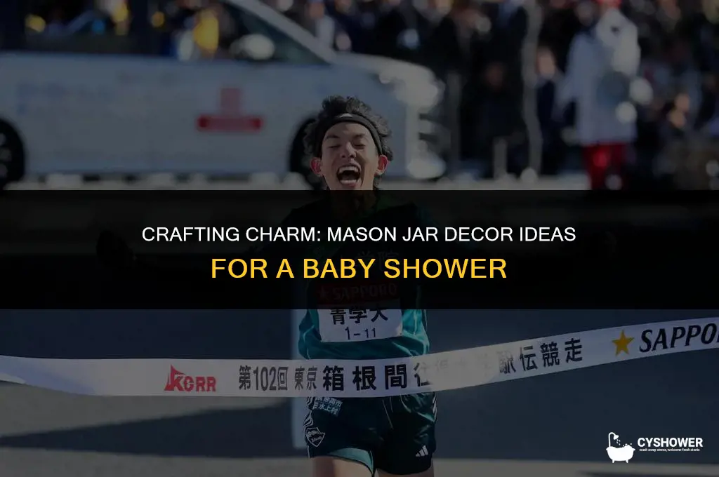 how to decorate a mason jar for a baby shower
