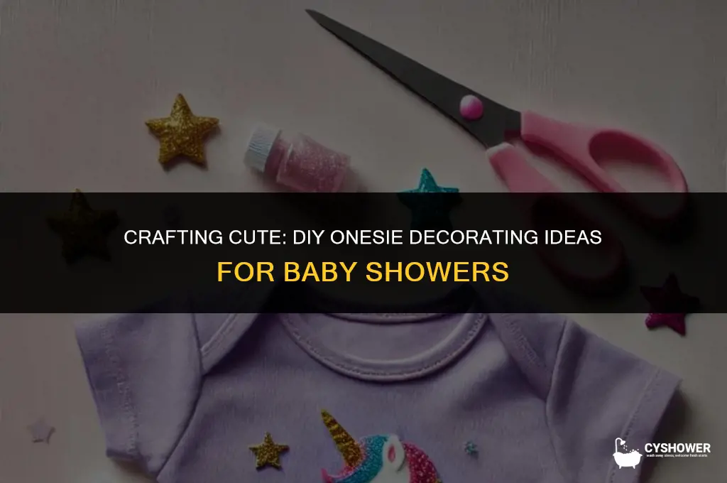 how to decorate a onesie for a baby shower