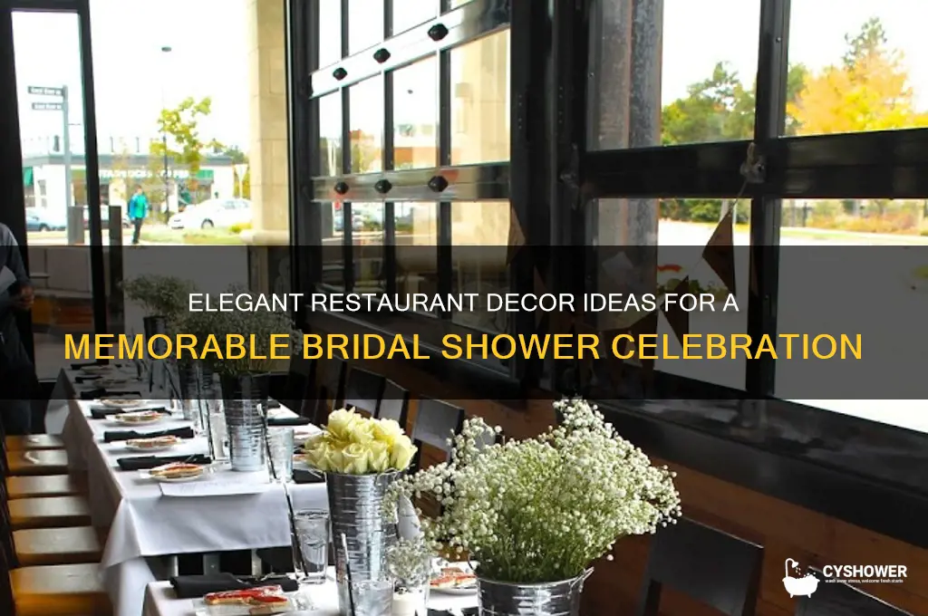 how to decorate a restaurant for a bridal shower