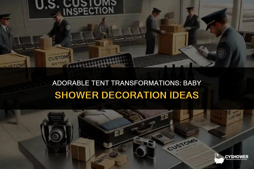 how to decorate a tent for a baby shower
