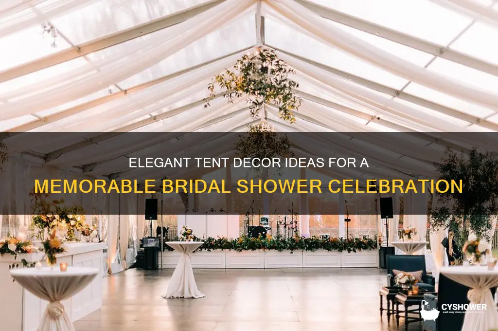how to decorate a tent for a bridal shower