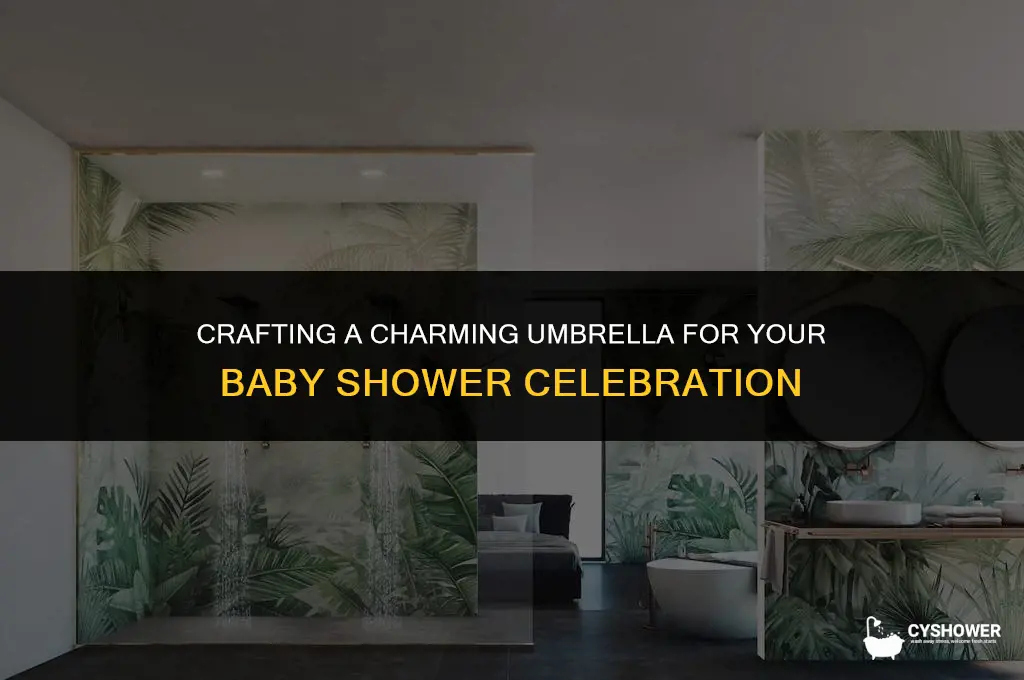 how to decorate a umbrella for a baby shower