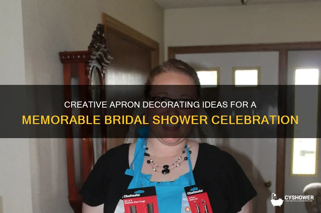how to decorate an apron for bridal shower