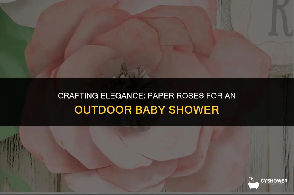 how to decorate an out baby shower with paper roses