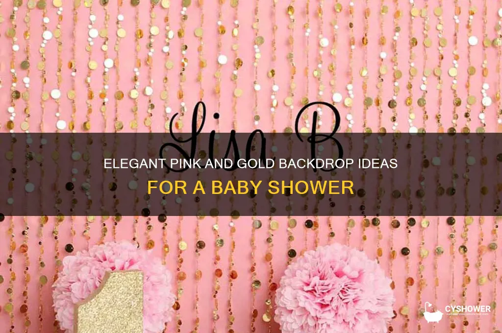how to decorate backdrop curtains pink and gold babay shower
