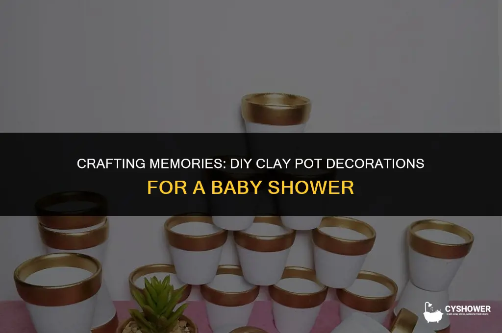 how to decorate clay pots for baby shower