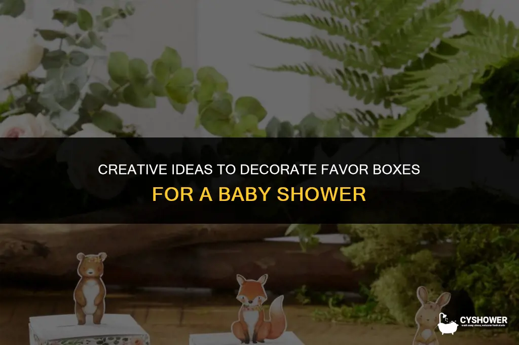 how to decorate favor boxes for baby shower