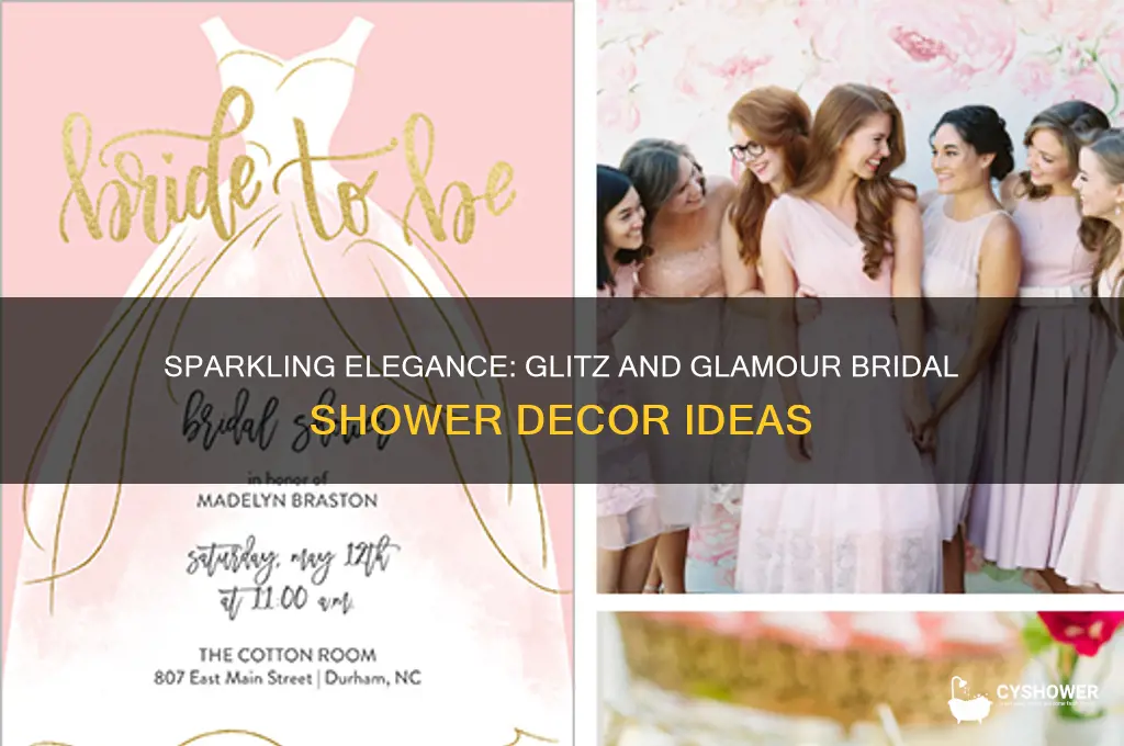 how to decorate for a glitz and glamour bridal shower