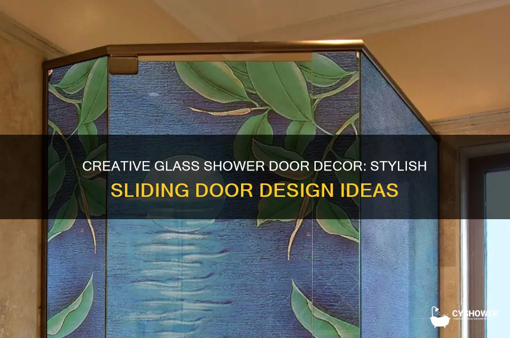how to decorate glass shower sliding door