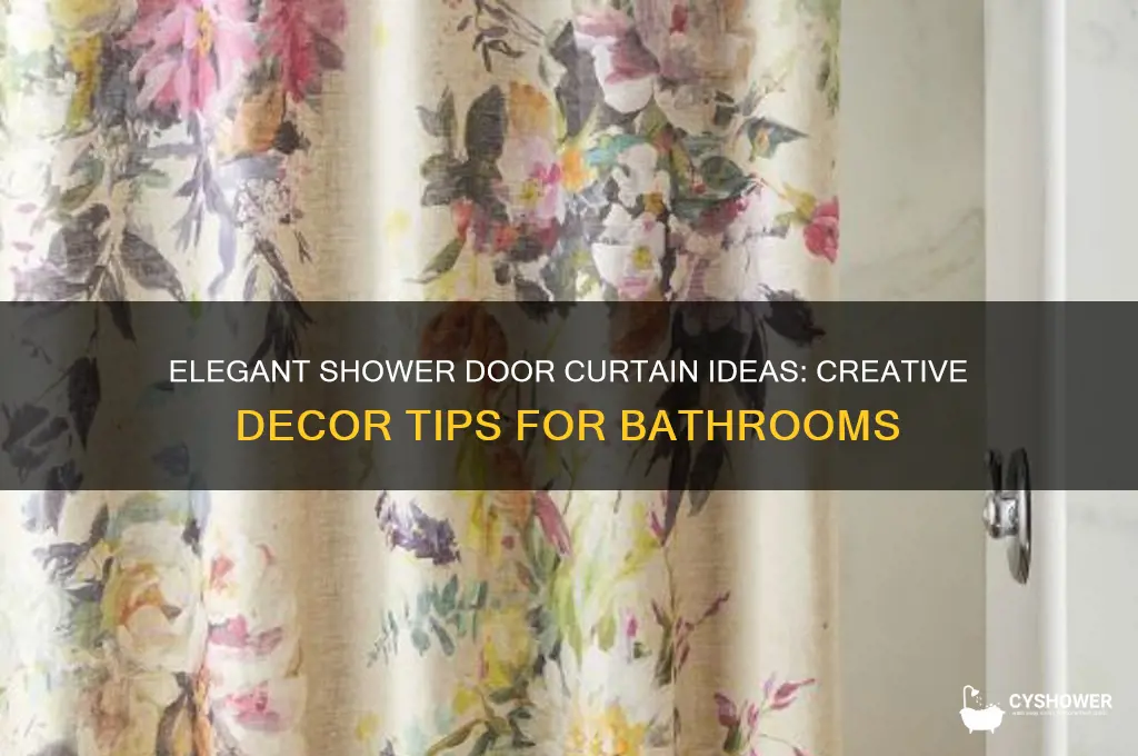 how to decorate shower doors with curtains