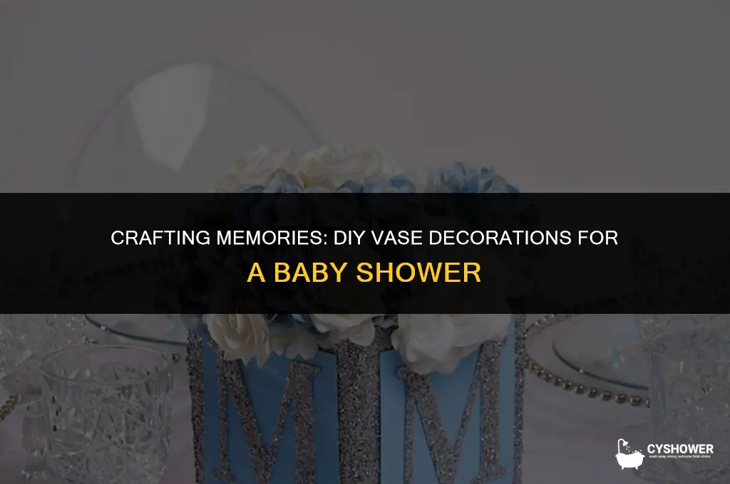 how to decorate vases for a baby shower