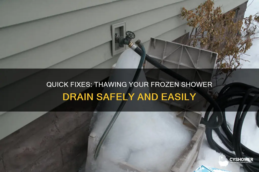 how to defrost shower drain